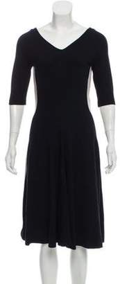 Stella McCartney Short Sleeve Midi Dress Black Short Sleeve Midi Dress