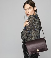 Thumbnail for your product : Reiss MADISON LEATHER SHOULDER BAG Berry