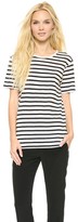 Thumbnail for your product : Alexander Wang T by Stripe Linen Cotton Tee