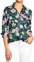 Thumbnail for your product : Old Navy Women's Patterned 3/4-Sleeve Shirts