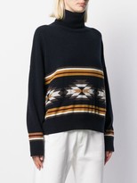 Thumbnail for your product : N.Peal Jacquard Roll Neck Jumper
