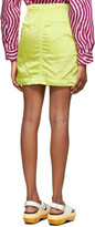 Thumbnail for your product : Dries Van Noten Green Nylon Crinkled Miniskirt