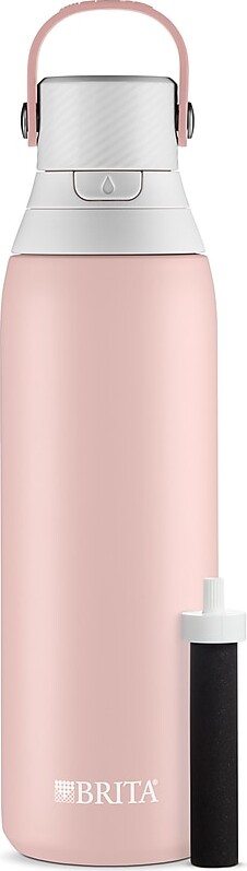 Brita Stainless Steel Filtered Water Bottle, 20 oz., Rose (36452)