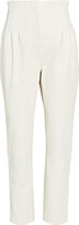 Thumbnail for your product : Alberta Ferretti Tapered High-Waist Leather Pants