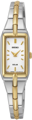 Seiko Women's Solar Two-Tone Stainless Steel Bracelet Watch 15mm SUP272