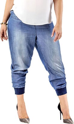 lightweight denim joggers