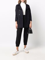 Thumbnail for your product : Blanca Vita Crop-Sleeve Double-Breasted Coat