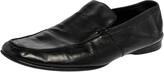 Thumbnail for your product : Ermenegildo Zegna Black Leather Slip On Loafers Size 43.5