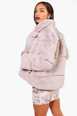 boohoo Ellie Boutique Faux Fur Coat