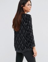 Thumbnail for your product : French Connection Pearl Cage Collarless Embellished Jacket