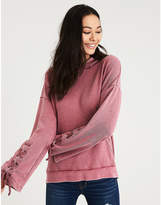 Thumbnail for your product : American Eagle AE LACE UP COLUMN SLEEVE HOODIE