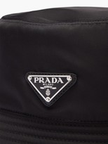 Thumbnail for your product : Prada Logo-plaque Nylon Bucket Hat - Black