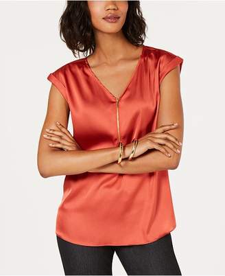 JM Collection Zip-Front Blouse, Created for Macy's