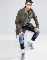 Thumbnail for your product : ASOS Military Jacket With Drawstring In Khaki