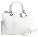 Thumbnail for your product : Christian Dior white stitched leather 'Granville' convertible satchel