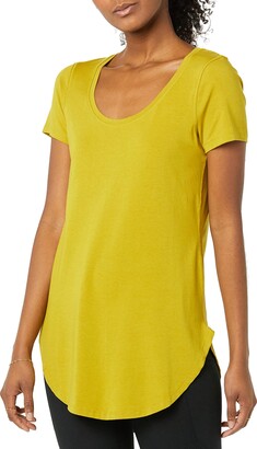 Amazon Essentials Amazon Essentials Women's Soft Pima Cotton Standard-Fit Extra-Long Tunic Yoga T-Shirt