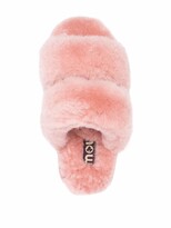 Thumbnail for your product : Mou Stripes shearling slippers
