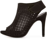 Thumbnail for your product : Pedro Garcia Sofia Perforated Suede Peep-Toe Bootie, Black