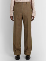 Thumbnail for your product : Gucci Wide-Leg Micro-Checked Wool Trousers