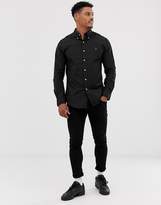 Thumbnail for your product : Polo Ralph Lauren Player Logo Slim Fit Poplin Shirt Button-Down In Black