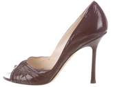 Thumbnail for your product : Jimmy Choo Pleated Peep-Toe Pumps