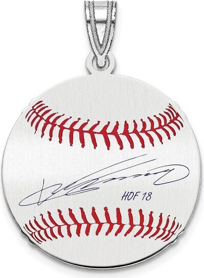 Black Bow Jewelry Co. BlackBowJewelrySterlingSilverVladimirGuerreroSignatureSMEnamelBaseballPendant