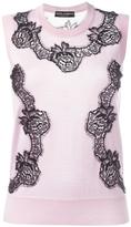 Thumbnail for your product : Dolce & Gabbana lace detail tank top - women - Silk/Cotton/Polyamide/Cashmere - 40