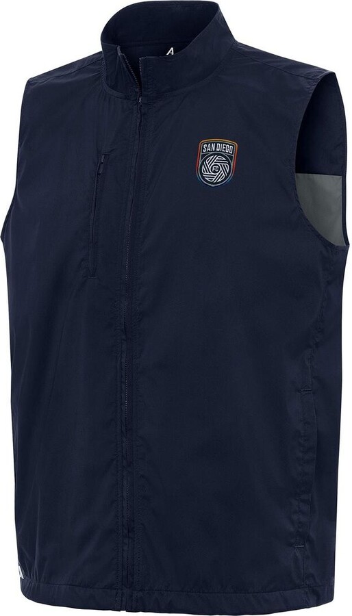 Antigua Men's Navy San Diego Fc Brisk Full-Zip Vest