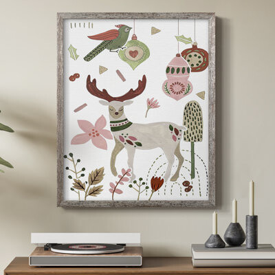 Ophelia & Co. Reindeer Wishes Collection B Framed Print - Solid Wood