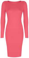 Thumbnail for your product : VIP Womens Long Sleeved Scoop Neck Midi Dress (Aqa) (4/6 (uk), )