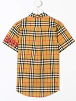 Thumbnail for your product : Burberry Kids checked shirt dress