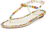 Thumbnail for your product : Rene Caovilla Lace & Floral Thong Sandal, Multi