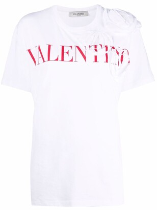 Valentino Rose Blossom logo-print T-shirt