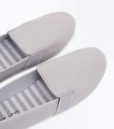 Thumbnail for your product : New Look Grey Canvas Slip On Plimsolls