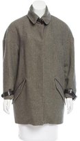 Thumbnail for your product : Isabel Marant Leather-Accented Wool Coat