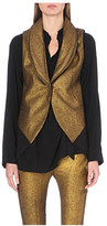 Thumbnail for your product : Ann Demeulemeester Metallic sleeveless wool-blend coat