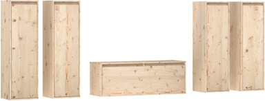 VidaXL TV Stand Wall Entertainment Center TV Console Solid Wood Pine