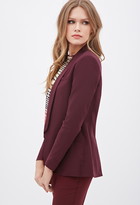 Thumbnail for your product : Forever 21 Contemporary Open-Front Shawl Lapel Blazer