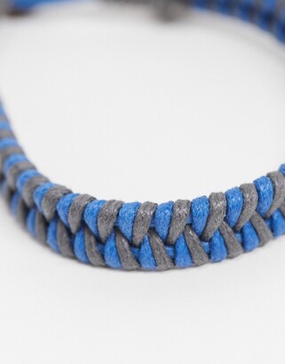Classics 77 plaited cotton bracelet in blue