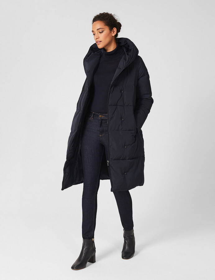 full length black puffer coat