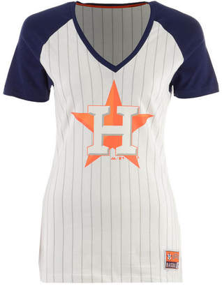 Majestic Women Houston Astros Every Aspect Pinstripe T-Shirt