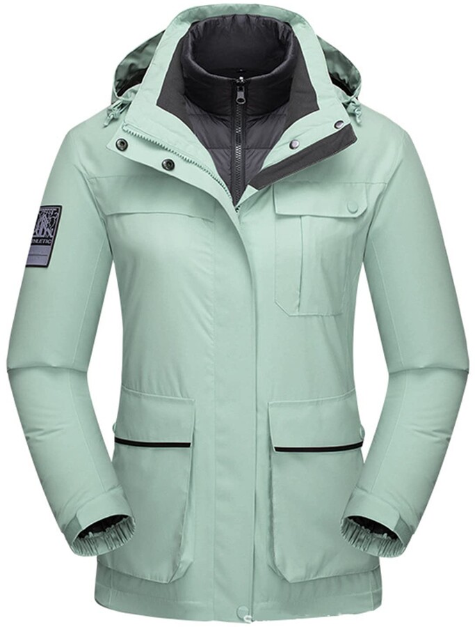 ZZWBOX Women's Water Resistant LongSleeve Length Relaxed Fit Puffer