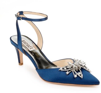 blue ankle strap shoes