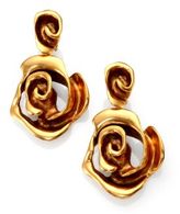 Thumbnail for your product : Oscar de la Renta Rose Clip-On Drop Earrings
