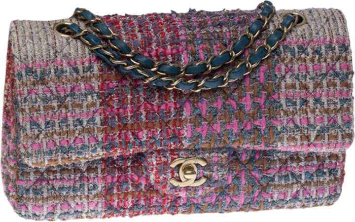 Handbags Chanel Chanel Classic Leather and Tweed Bag