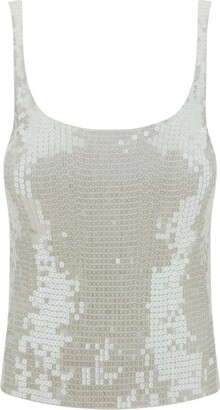 Alexander Wang All-Over Sequin Embellished Thin Strapped Top - ShopStyle