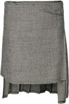 Thumbnail for your product : R 13 asymmetric pleated skirt