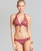 Thumbnail for your product : Robin Piccone Java Tie Front Wide Band Halter Bikini Top