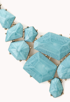 Thumbnail for your product : Forever 21 Faceted Faux Stone Bib Necklace