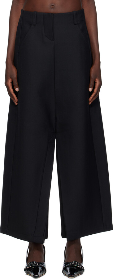 Fax Copy Express Black Oversized Harem Trousers - ShopStyle Pants
